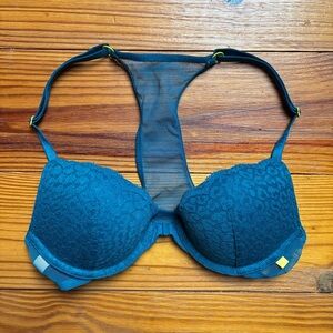 Victoria's Secret Teal Lace Padded Bra, 32A, EUC